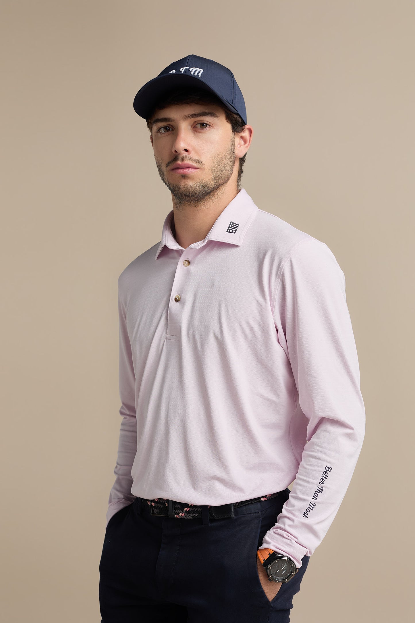 Pinky Promise Long Sleeve Polo