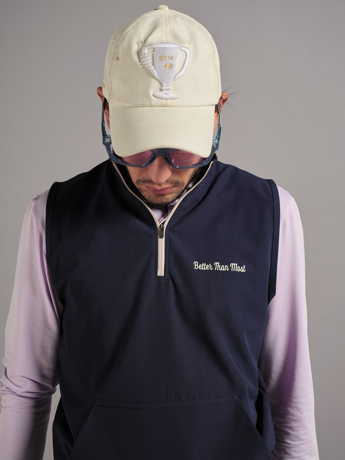 Chaleco Impermeable de Golf para Hombre Azul Oscuro