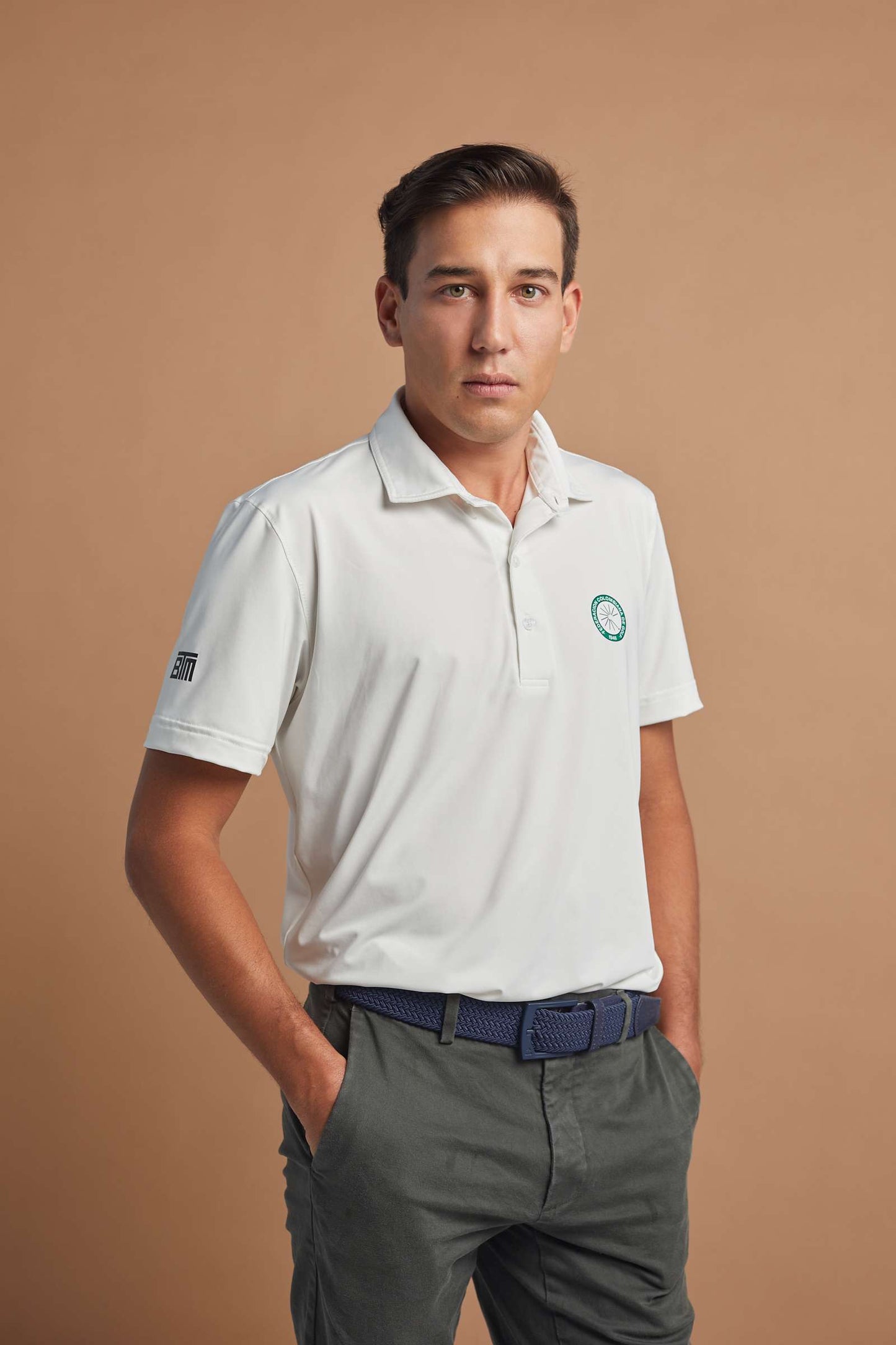 BTM x Fedegolf Official Men's White Polo