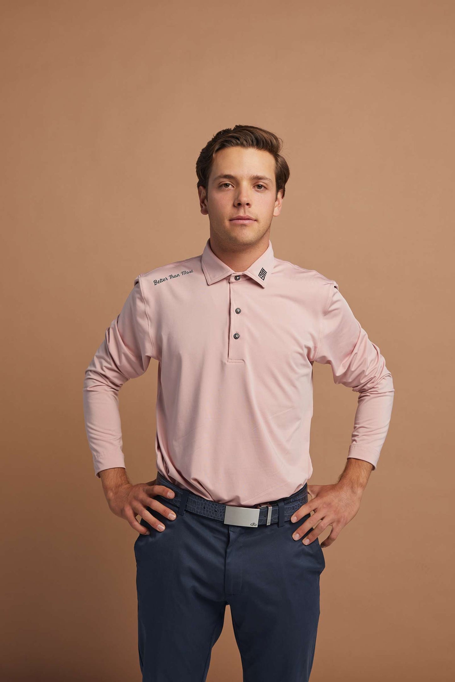 Camellia Long Sleeve Men's Polo