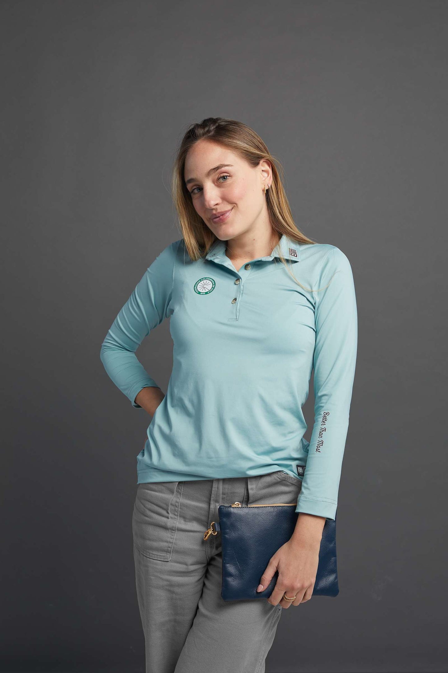 BTM x Fedegolf Official Women's Blue Polo