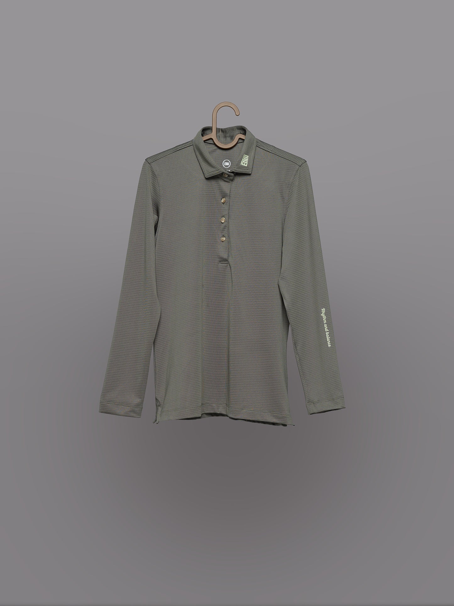 Polo Verde Oscuro logos verde – Manga Larga Mujer
