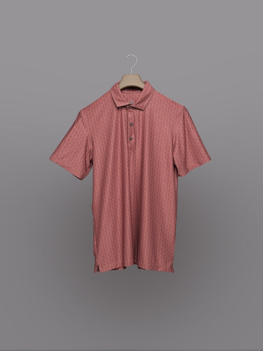 Polo de Golf para Hombre Naranja Ceniza – Manga Corta