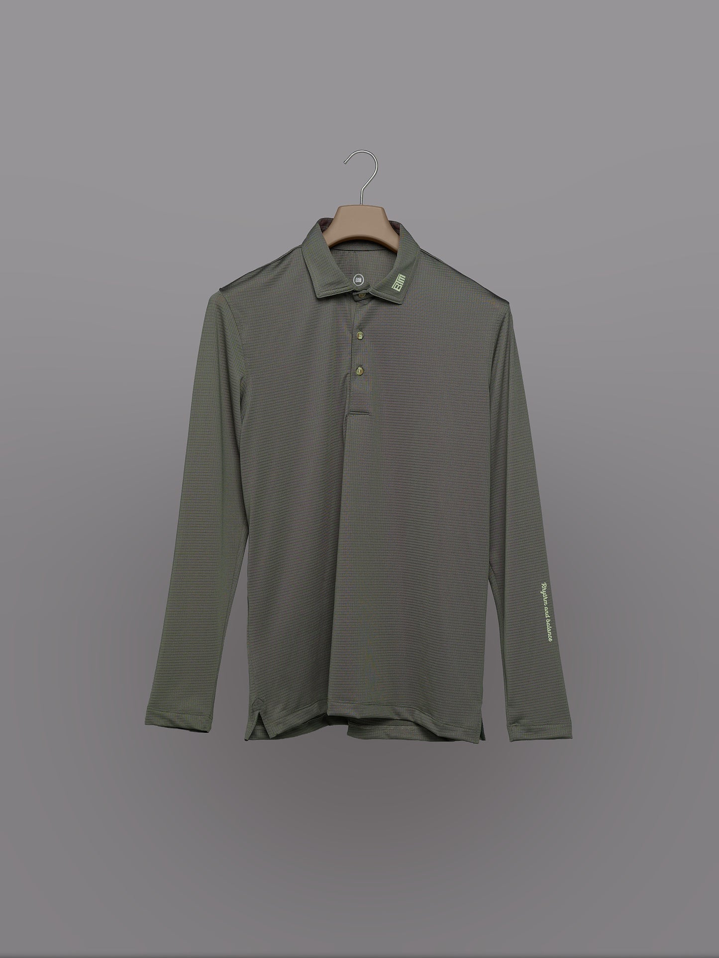 Polo de Golf para Hombre Verde Oscuro – Manga Larga