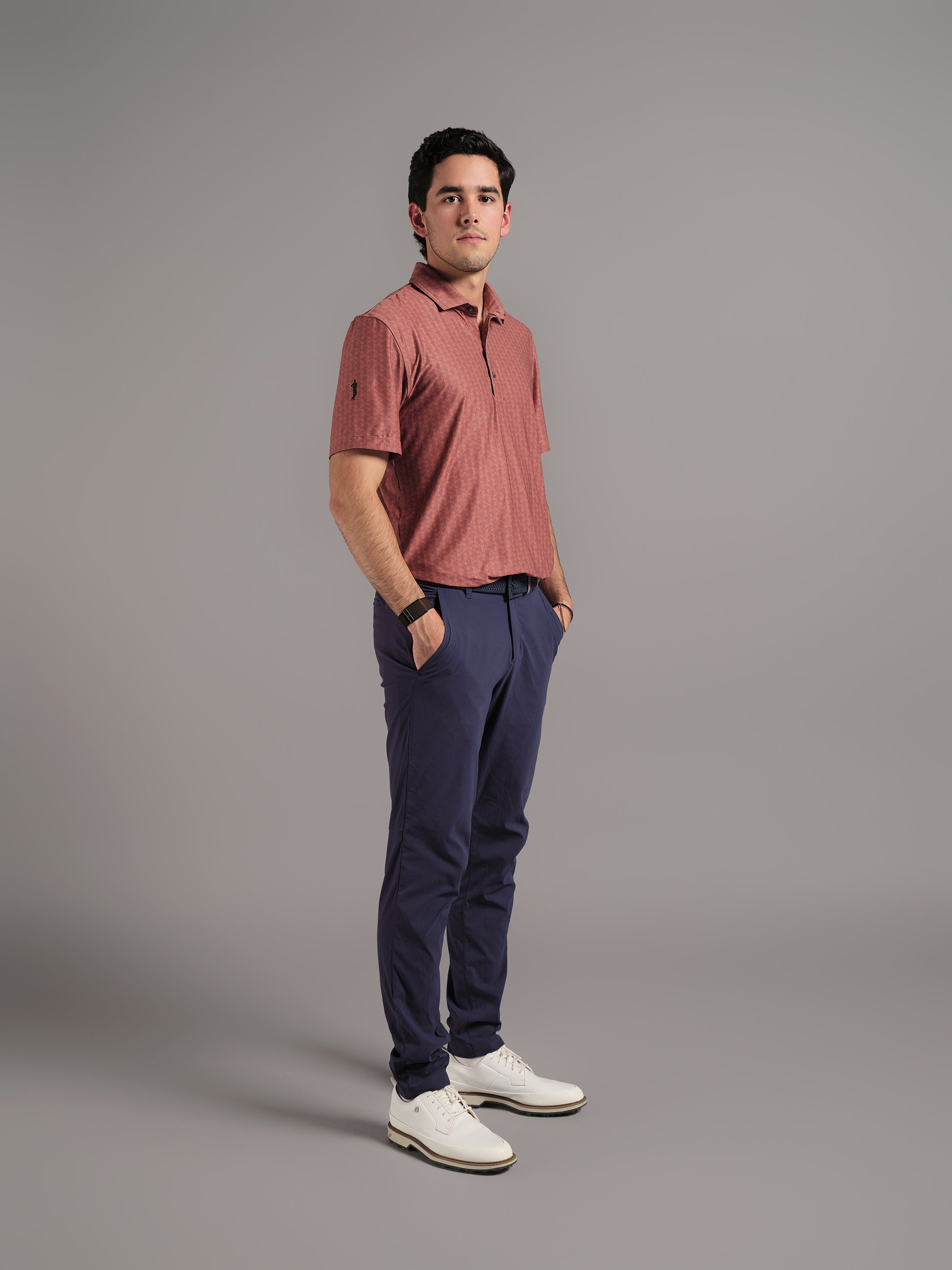 Polo Naranja Ceniza – Manga Corta (Hombre)