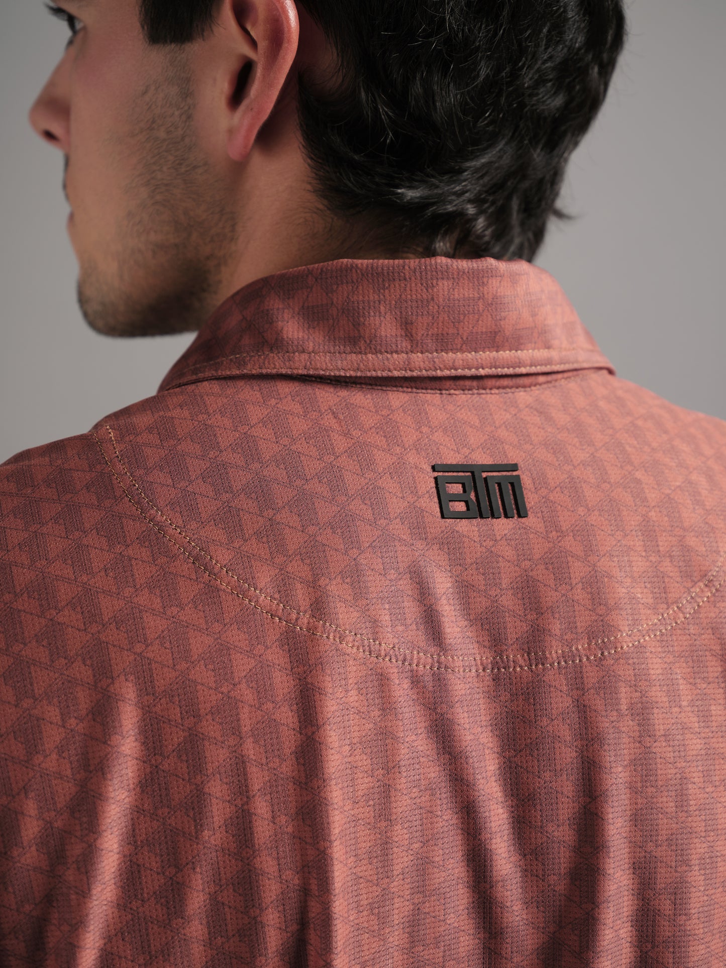 Polo de Golf para Hombre Naranja Ceniza – Manga Corta