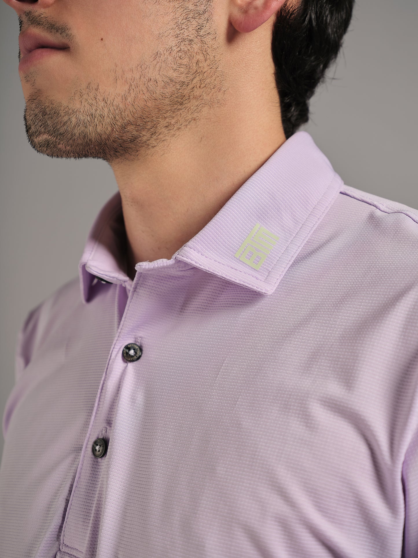 Polo de Golf para Hombre Lila – Manga Larga