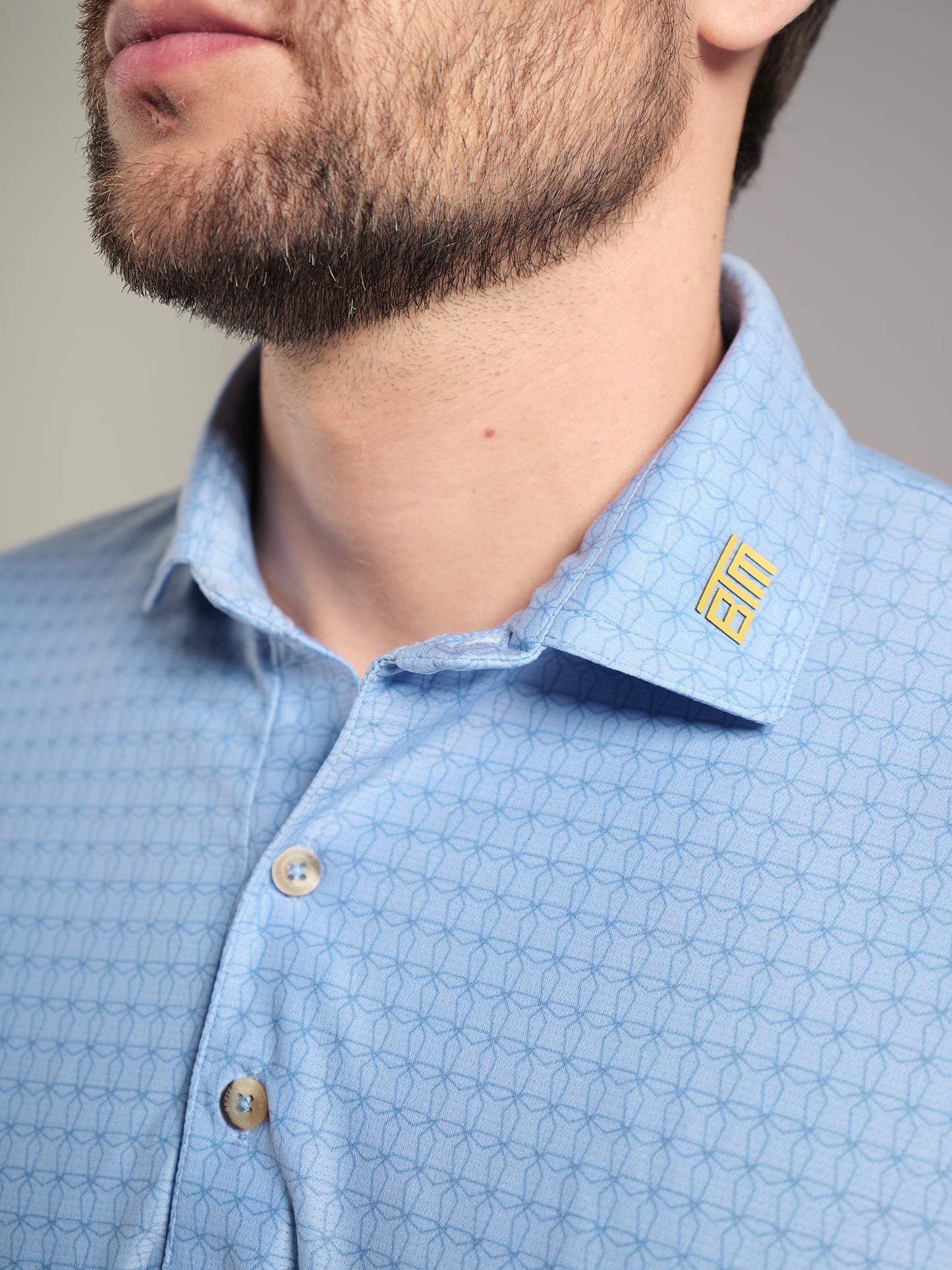 Polo de Golf para Hombre Azul Claro – Manga Corta