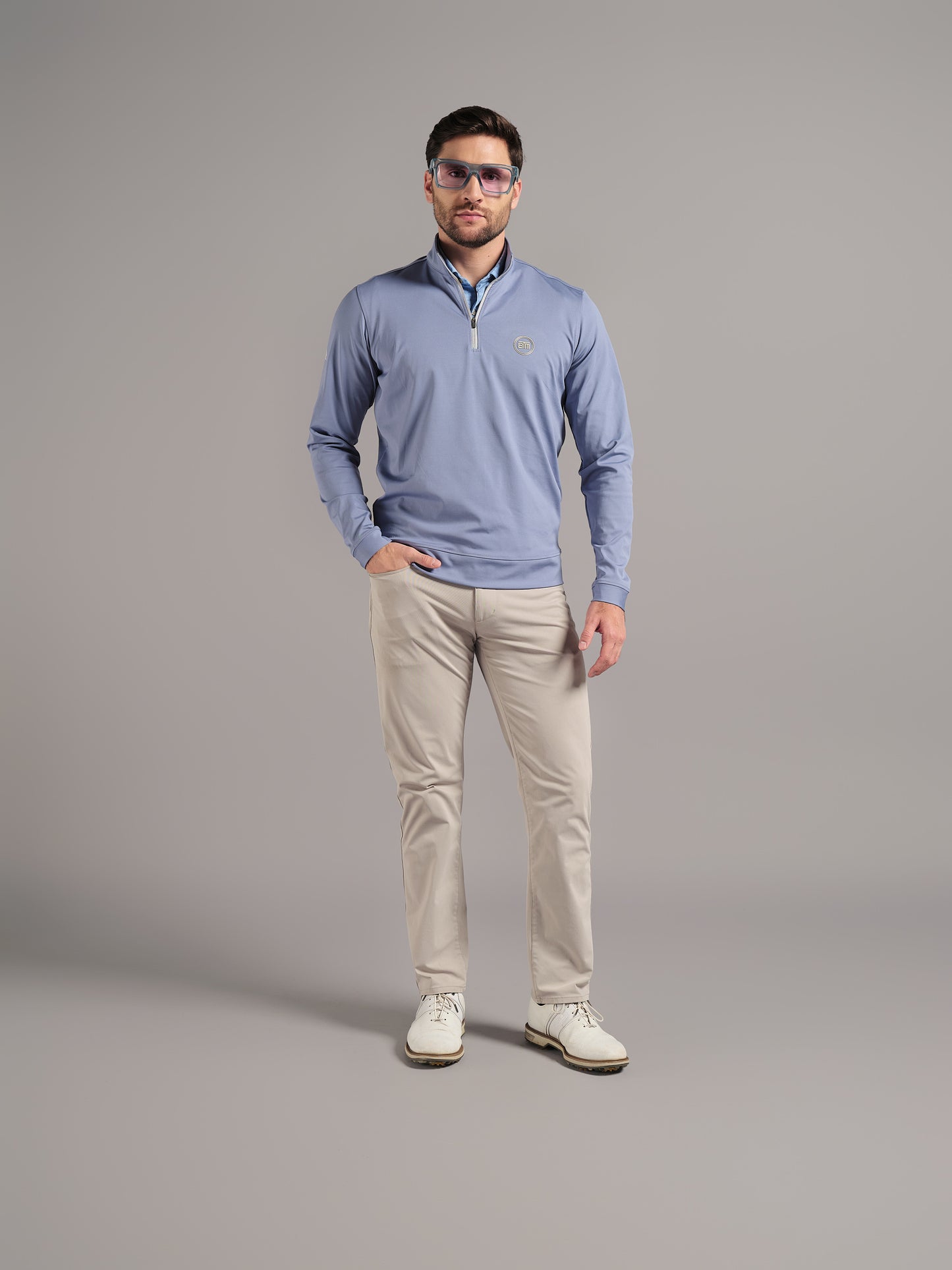 Pullover de Golf para Hombre Azul Clarito – Comodidad y Rendimiento – BTM Golf