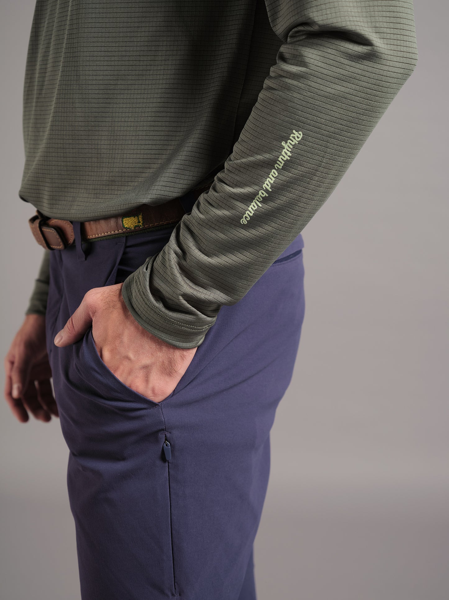 Polo de Golf para Hombre Verde Oscuro – Manga Larga